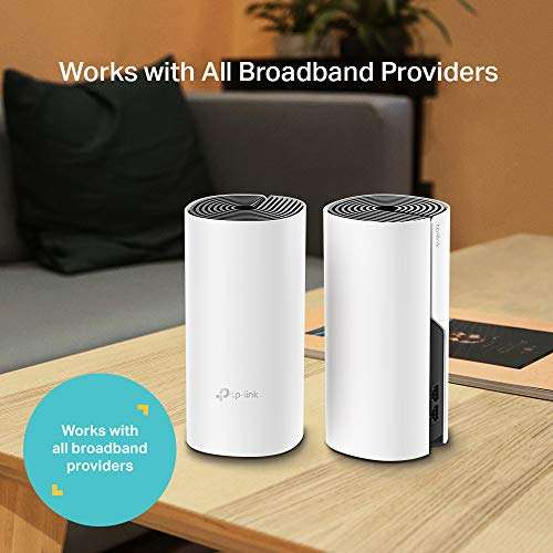 TP-Link Deco M4 Whole Home Mesh Wi-Fi System, Seamless and Speedy Up To 2800 Sq ft coverage £69.99 at Amazon