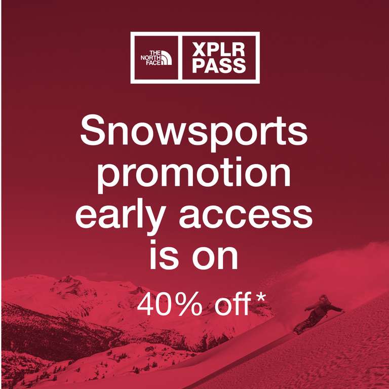 50% Off most items in the Snowsports Sale & Free Delivery for Members @ The North Face