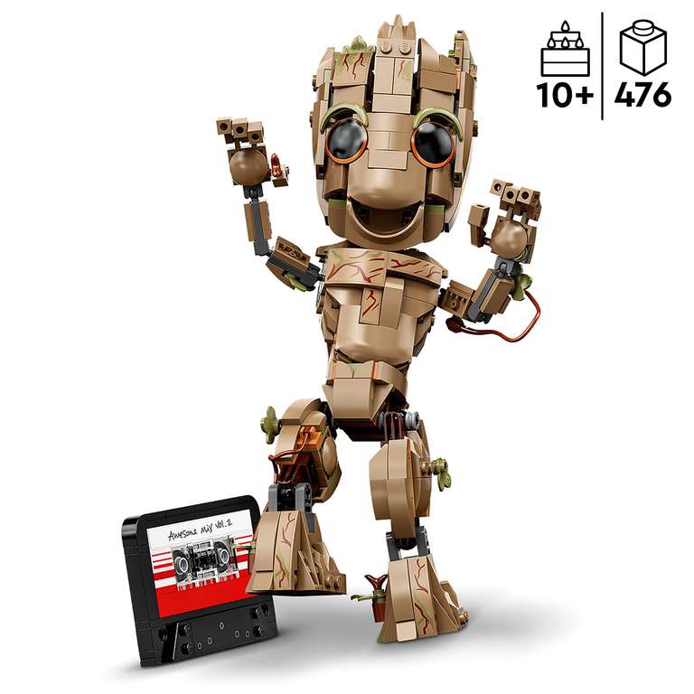 LEGO Marvel I am Groot Buildable Toy, Guardians of the Galaxy 2 Set Featuring a Collectable Baby Groot Model Figure Avengers 76217
