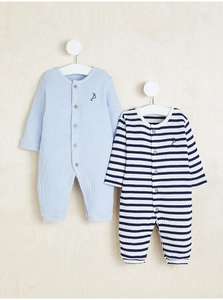 George Clothes Sale Including Billie Faiers Waffle Striped All In Ones 2 Pack - £3.60 w/ George Rewards - Free C&C