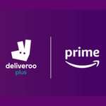 Deliveroo Plus Free Delivery with Amazon Prime when making an order of at least £15 instead of £25