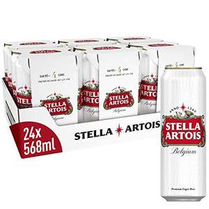 Stella Artois Premium Lager Beer Pint Cans 24 x 568 ml - £31.05 via S&S