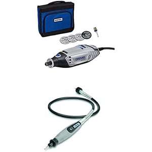 Dremel 3000 Rotary Tool 130 W, Amazon Exclusive Multi Tool Kit with 5 Accessories and Dremel 225 Flexible Shaft