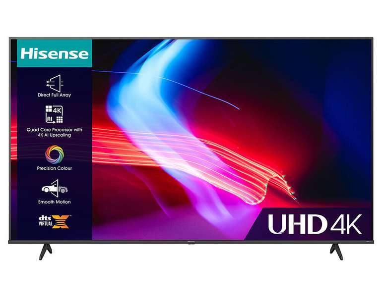 Hisense 55A6KTUK 55" 4K UHD HDR Smart TV £254.25 / 50A6KTUK 50" £224.25 / 43A6KTUK 43" £201.75 w/ code - Crampton & Moore (UK Mainland)