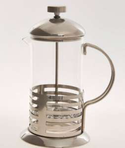 Stainless Steel Horizontal Lines French Press Cafetiere £6 with Free Click and Collect @TKMAXX
