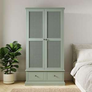 Lucy Double 1 Drawer Wardrobe - Sage Green only