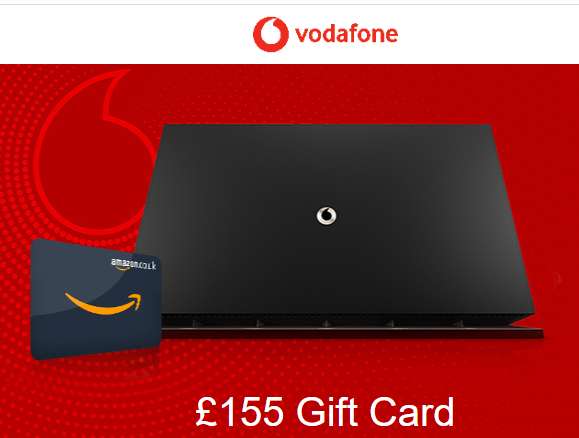Vodafone 500Mb broadband + £155 Voucher + £43 TCB- £29pm /24m = £696 (£20.74 effective /£17.84 existing customer) @ Giftcloud / Vodafone