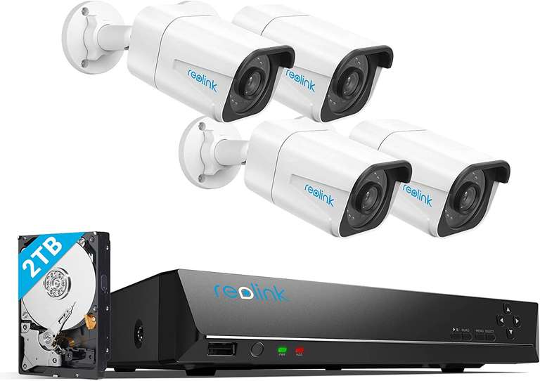 Reolink 4K PoE Security Camera System H.265 RLK8-800B4 - £364.82 Prime Exclusive Sold by ReolinkEU @ Amazon