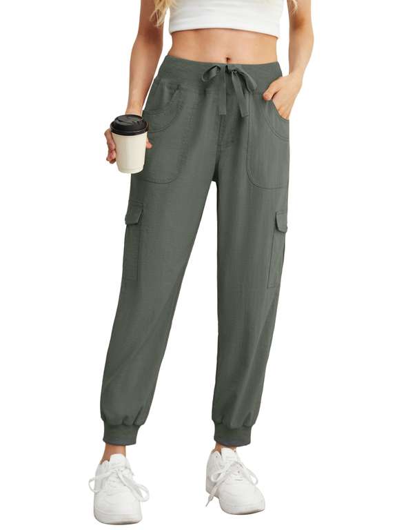 GRECERELLE Women's Casual Cargo Trousers XS-XXL at Amazon for £13.49 ...