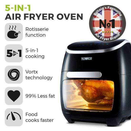 Tower T17039 Xpress 11L Digital Air Fryer - Black - £90.24 With MyDyas & Student Code + Collection / £94.99 W/MyDyas And Code @ Robert Dyas