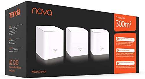 Tenda Nova MW5G Gigabit AC1200 Wireless Mesh Kit (2 Pack) - £47.94 delivered at Amazon