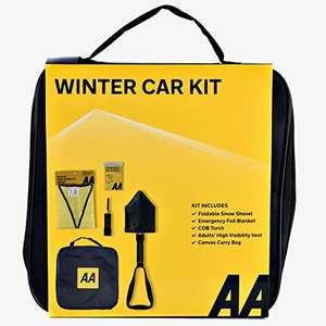 AA Winter Car Kit AA3386 - Folding Snow Shovel, LED/COB Torch, Foil Blanket, Hi-Vis Vest- Zipped Storage Bag £14.70 @ Amazon