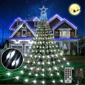 714 LED Waterfall Christmas Tree Lights with Topper Star Fairy Lights Mains Powered £25.99 @ Trywill / Amazon
