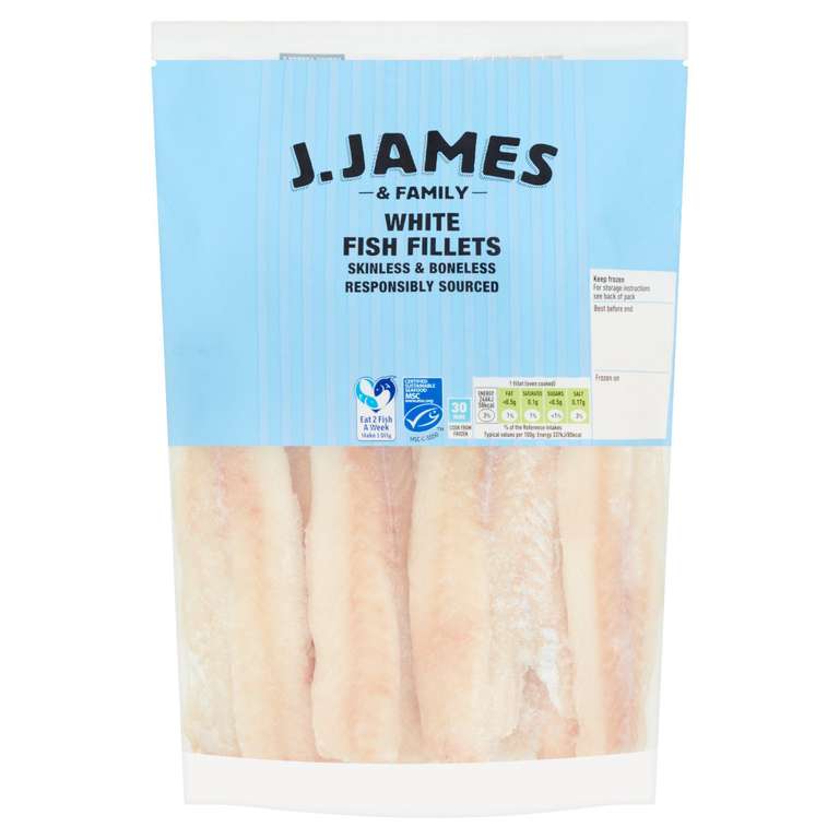 J.James White Fish Fillets 520g