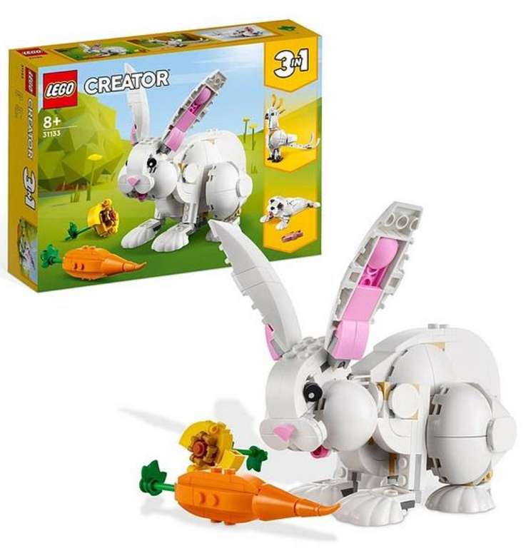 LEGO Seasonal 40523 Easter Rabbits Display £8 / LEGO Creator 3in1 31133 White Rabbit Toy Animal Figures Set £12 (Free Collection) @ Argos