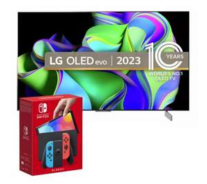 LG 42 Inch OLED42C34LA Smart 4K UHD HDR OLED TV + Nintendo Switch OLED (White/Neon Blue and Red) - free C&C (£5 off with Marketing code)