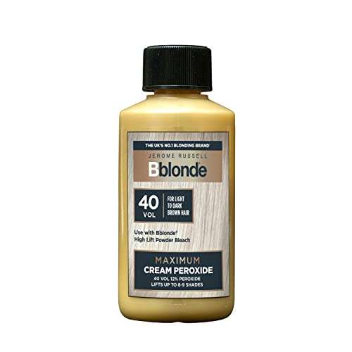 Jerome Russell Bblonde Cream Peroxide, 40 Volume, 12% Peroxide, Lifts 8-9 Levels, 75ml £1.13 @ Amazon
