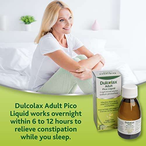 Dulcolax Adult Pico Liquid - Constipation Relief Laxative 5mg/5ml Sodium Picosulfate Liquid oral solution - 100ml £3.35 @ amazon