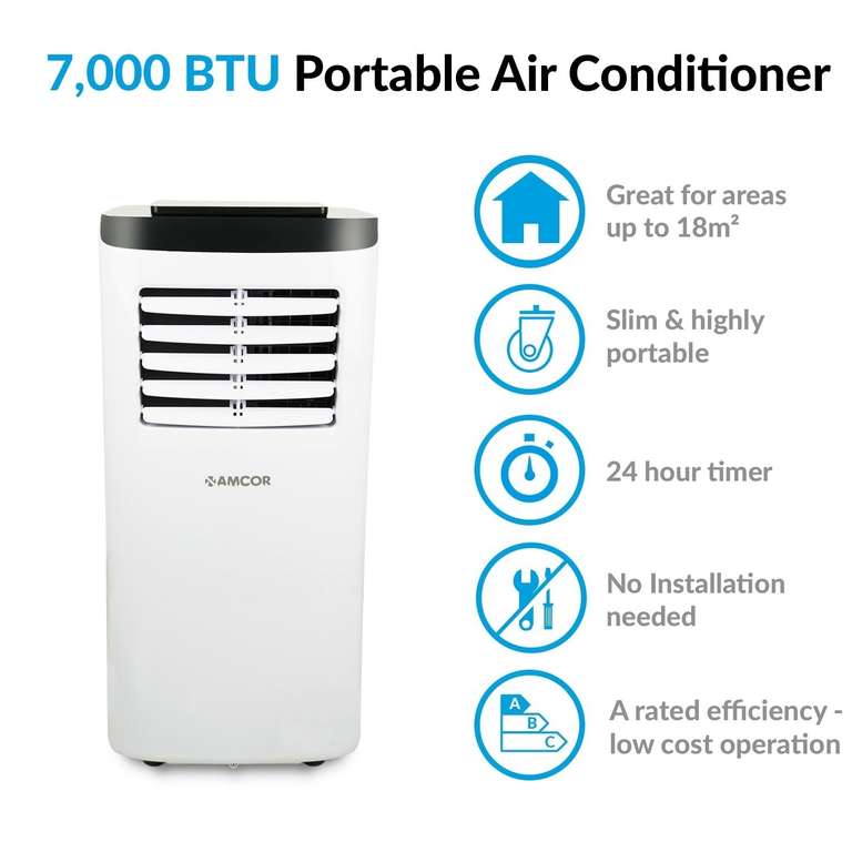 Amcor 7000 BTU Slim & Portable Air Conditioner SF8000E - £199.97 + £9.99 delivery @ Appliances Direct