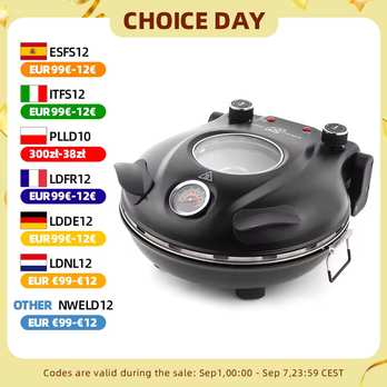 Klaif Electric Pizza Maker / Oven with 12 inch stone ( 420C / 1200W / 5 Temperature Levels )w/code@YouHomeDay Store