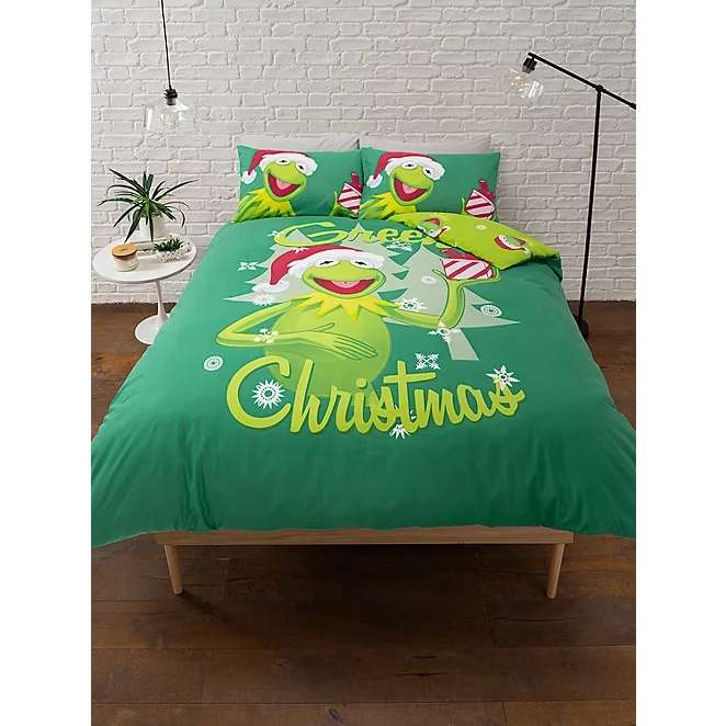 Christmas Kermit The Frog Reversible Duvet Set £ 15.40 double/king Free Collection @ Asda