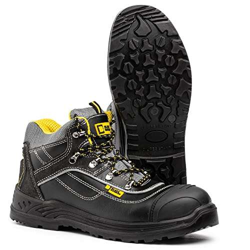 SIZE 5 mens UK ONLY Safety Boots Work Waterproof Shoes Leather Steel Toe Cap £11.99 Sold by Innovation Designs and Fulfilled by Amazon