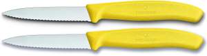 Victorinox 8 cm Pointed Tip/ Serrated Edge Blister Packed Paring Knife, Pack of 2, Yellow - £6.84 @ Amazon