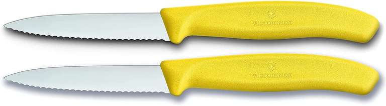 Victorinox 8 cm Pointed Tip/ Serrated Edge Blister Packed Paring Knife, Pack of 2, Yellow - £6.84 @ Amazon