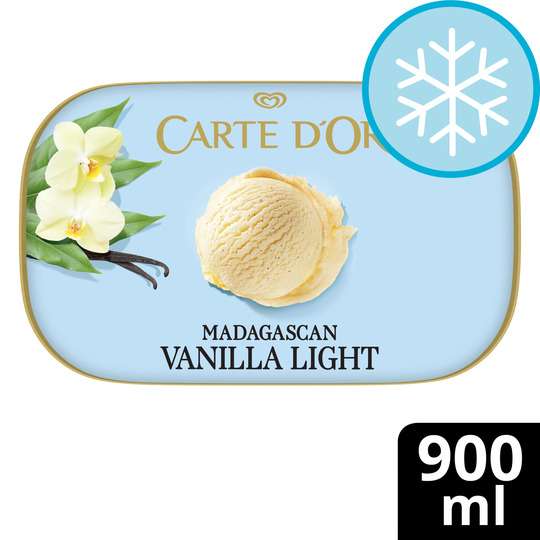 Carte D'or Madagascan Vanilla Light Ice Cream 900Ml - £2.40 Clubcard Price @ Tesco