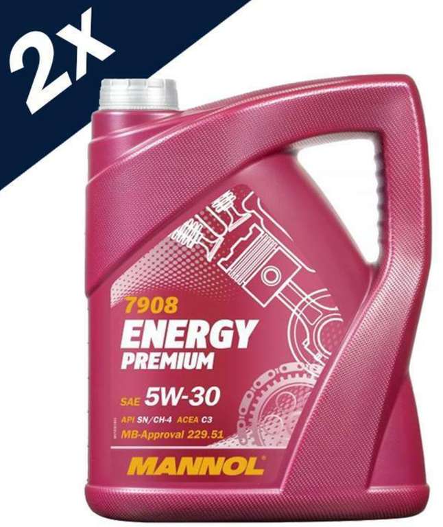 2 x 5 Ltr Mannol Premium 5w30 Fully Synthetic Long Life Engine Oil Low Saps C3 dexos2 - with code - sold by carousel_car_parts