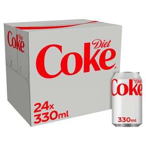 Diet Coke & Diet Coke Caffeine Free 330ml x 24 £7 @ Tesco (Clubcard Price)