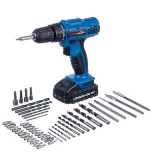 Pro-Craft 18V Li-ion Cordless Drill Driver with 50-Piece Accessory Kit - £39.99 Free Click & Collect /£4.95 delivery @ Robert Dyas