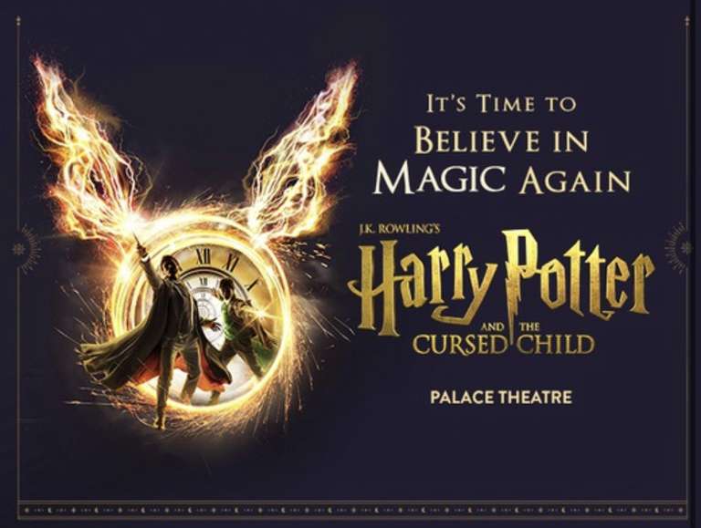 Harry Potter and the Cursed Child Theatre Tickets from £15 each (2 part show £30) Available until March 24 (No Fees) @ Ticketmaster