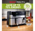 TEFAL Easy Fry Dual Zone EY905D40 Air Fryer & Grill - Stainless Steel with Trade in and Save, using code