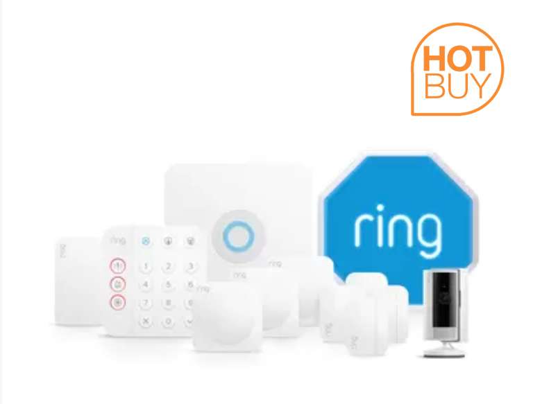 Ring 11pc Alarm Starter Kit Including Outdoor Siren with Indoor Camera