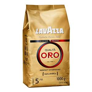Lavazza Qualità Oro, 100% Arabica Medium Roast Coffee Beans, Pack of 1 kg £12.79 / £11.51 via sub & save + first order voucher @ Amazon