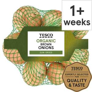 Tesco Organic Brown Onions 750G Clubcard Price