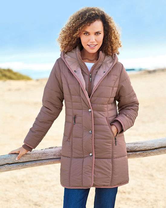 Padded Hooded Coat now £35 + Free Delivery code From Cotton Traders