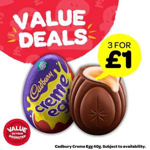 3 For £1 - Cadbury's Creme Eggs - Spar Stores North England