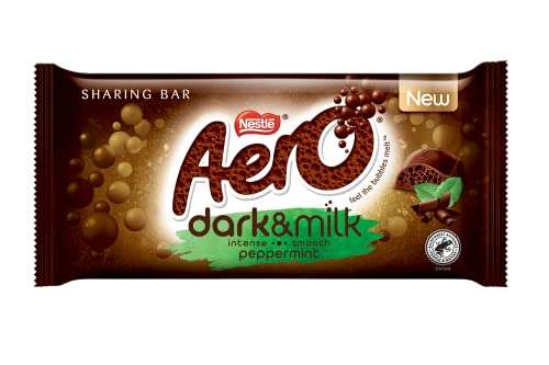 Aero Dark and Milk Peppermint Mint Chocolate Sharing Bars, 15 x 90 g £9.45 @ Amazon