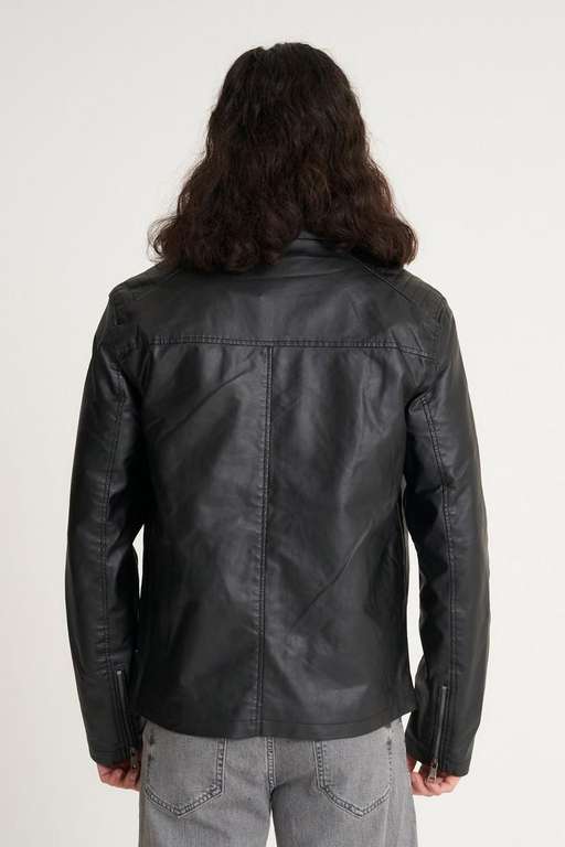 Barneys Originals Faux Leather Racer Jacket - Free Delivery w/code - Sold & delivered by BARNEYS ORIGINALS