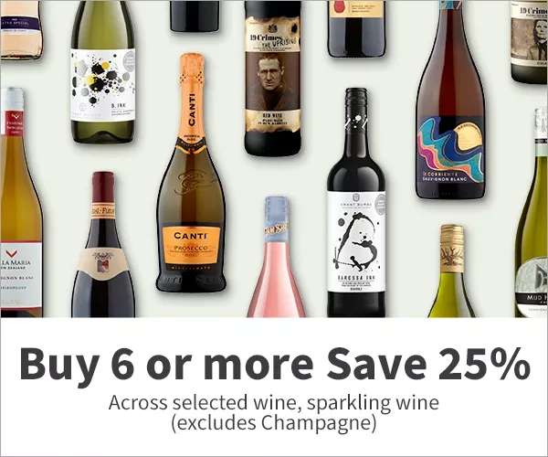 Buy 6 Or More Bottles Of Wine & Save 25%
