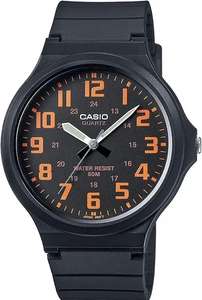 Casio Men's Black & Orange Dial Black Resin Strap Watch - W/Code (Free C/C)