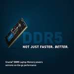 Crucial RAM 32GB Kit (2x16GB) DDR5 4800MHz CL40 Laptop Memory CT2K16G48C40S5 - £120.99 @ Amazon