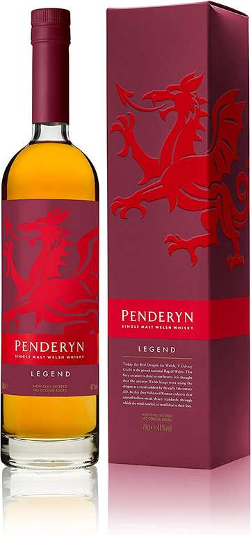 Penderyn Single Malt Welsh Whisky - Legend 70cl, 41% ABV. Award Winning - £22.49 @ Amazon