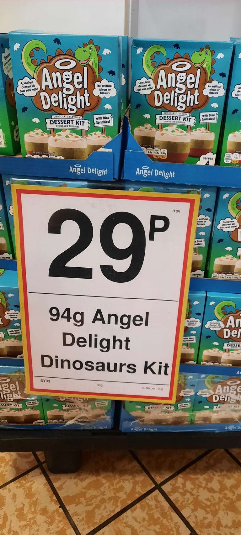 Angel Delight Dinosaurs Kit 29p @ Farmfoods Barrow in Furness