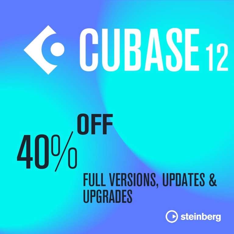 Steinberg Cubase 12 Pro Sale - e.g Cubase Elements 12 Full version update £51 @ steinberg
