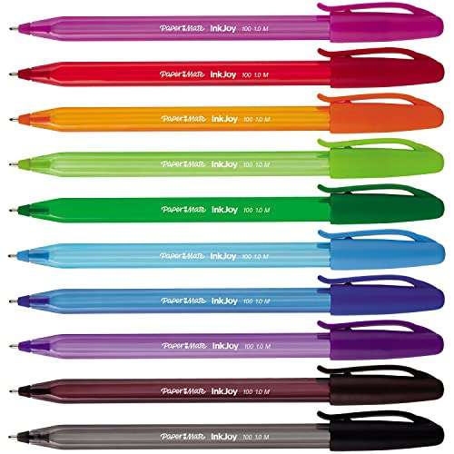 Paper Mate InkJoy 100ST Ballpoint Pens, Medium Point (1.0 mm), Assorted Fun Colours £2 (£1.80 Subscribe & Save) @ Amazon