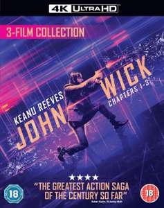 John Wick Chapters 1-3 4k UHD £19.99 with code @ HMV (Free click and collect)