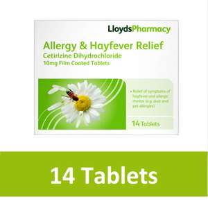 LloydsPharmacy Hayfever and Allergy Relief 10mg 14 tablets 25 p + £2.49 Delivery @ LloydsPharmacy